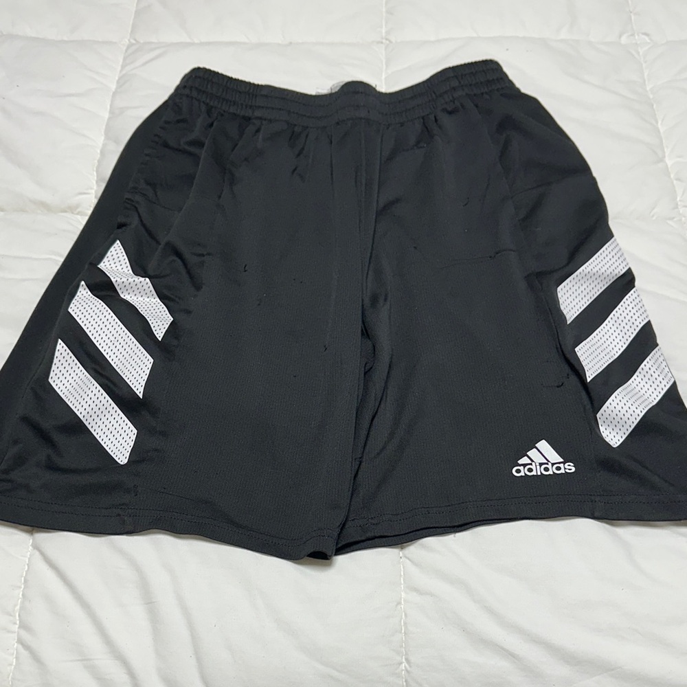 Adidas youth Black and White Athletic Shorts